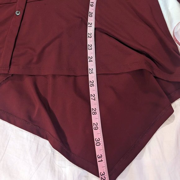 DISCOUNTED FINAL PRICE H by Halston Button Down Asymmetrical Tunic Top - Picture 7 of 7